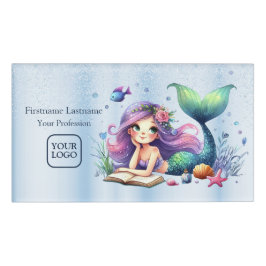 Etiqueta De Nombre Acuarela Mermaid Sea Life Cuto Hermoso