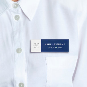 Etiqueta De Nombre Adición básica Título de imán blanco azul de la Ma