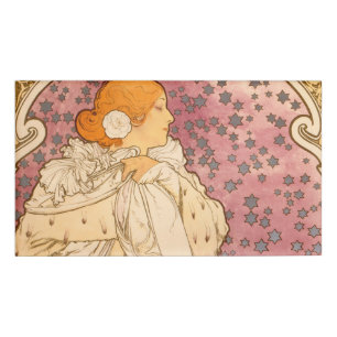 Etiqueta De Nombre Alphonse Mucha La Dame Aux Camelias: Art Nouveau
