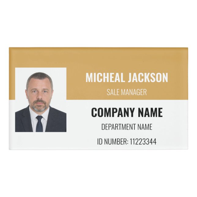 Etiqueta de nombre amarillo (Anverso)