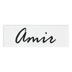 Etiqueta De Nombre Amin nombre personal