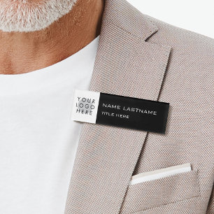 Etiqueta De Nombre Añadir logotipo Nombre simple Título de usuario Bl