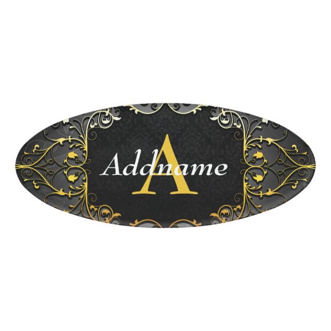 Etiqueta De Nombre Añadir su nombre e inicial (Anverso)