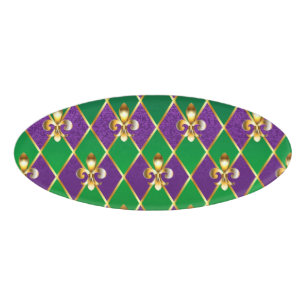 Etiqueta De Nombre Antecedentes de joyas Mardi Gras