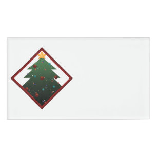 Etiqueta De Nombre Árbol de Navidad