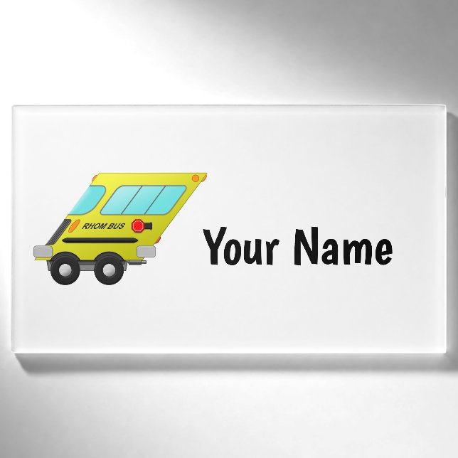 Etiqueta De Nombre Autobús Rhom - (Anverso)