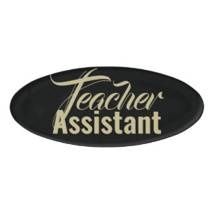 Etiqueta De Nombre Auxiliar docente