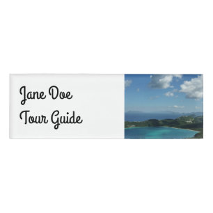 Etiqueta De Nombre Bahía de Magens, Isla Hermosa de Santo Tomás