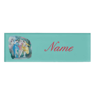 Etiqueta De Nombre Bailarines Chica Thunder_Cove