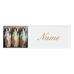 Etiqueta De Nombre Bailarines hawaianos Thunder_Cove