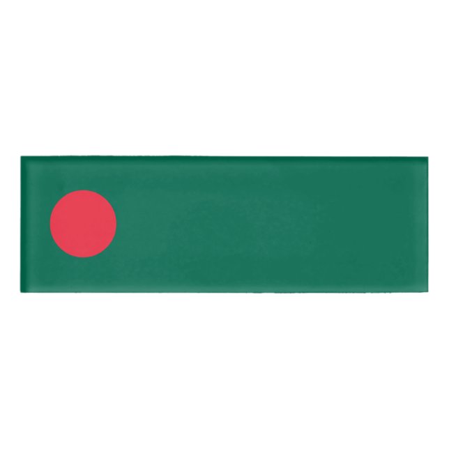 Etiqueta De Nombre Bandera de Bangladesh (Anverso)