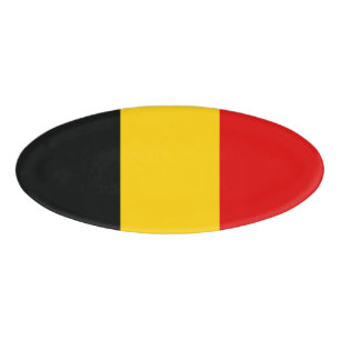 Etiqueta De Nombre Bandera de Bélgica