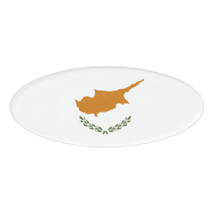 Etiqueta De Nombre Bandera de Chipre