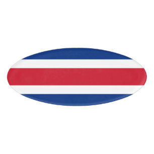 Etiqueta De Nombre Bandera de Costa Rica