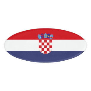 Etiqueta De Nombre Bandera de Croacia