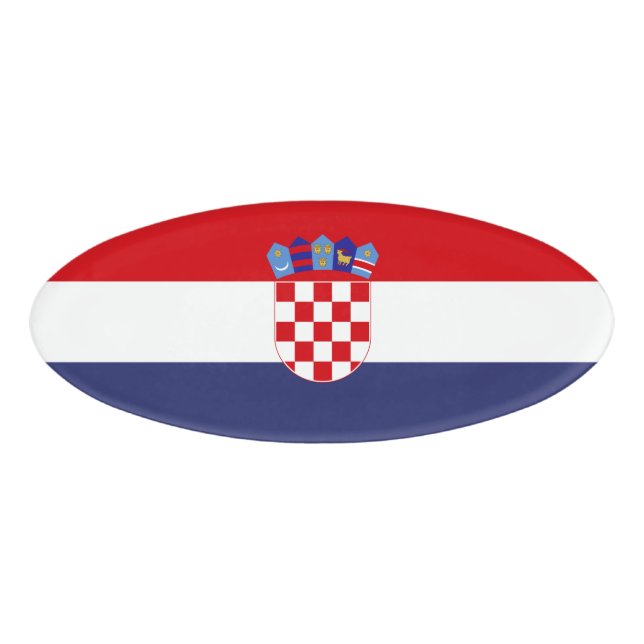 Etiqueta De Nombre Bandera de Croacia (Anverso)