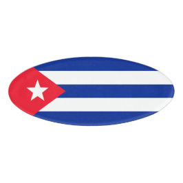 Etiqueta De Nombre Bandera de Cuba