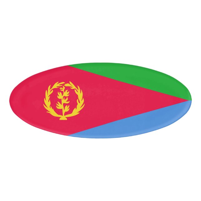Etiqueta De Nombre Bandera de Eritrea (Anverso)