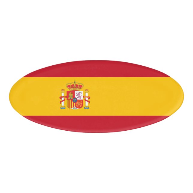 Etiqueta De Nombre Bandera de España (Anverso)