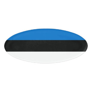 Etiqueta De Nombre Bandera de Estonia