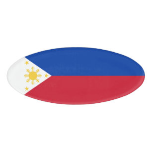 Etiqueta De Nombre Bandera de Filipinas