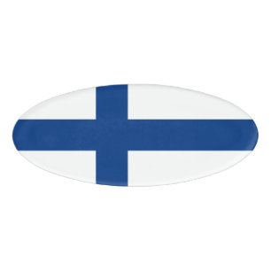 Etiqueta De Nombre Bandera de Finlandia