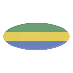 Etiqueta De Nombre Bandera de Gabón