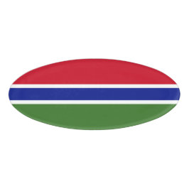 Etiqueta De Nombre Bandera de Gambia