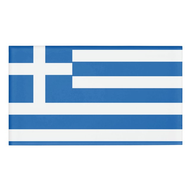 Etiqueta De Nombre Bandera de Grecia (Anverso)