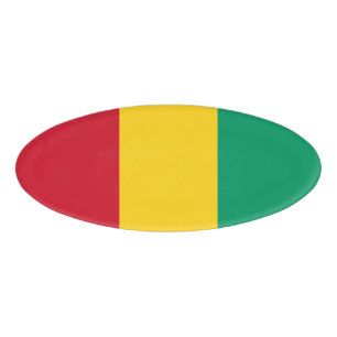 Etiqueta De Nombre Bandera de Guinea
