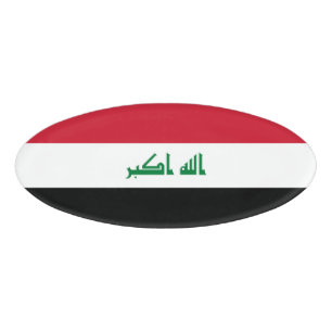 Etiqueta De Nombre Bandera de Iraq