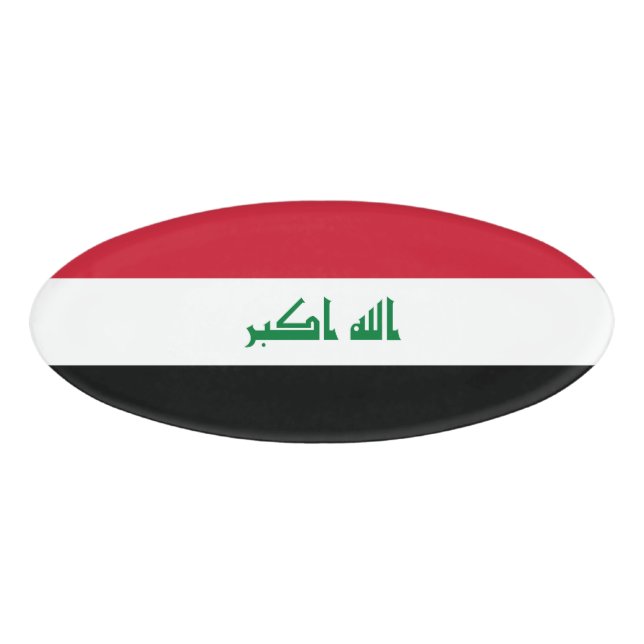 Etiqueta De Nombre Bandera de Iraq (Anverso)