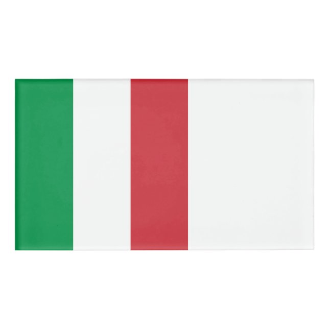 Etiqueta De Nombre Bandera de Italia (Anverso)
