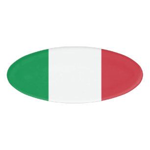 Etiqueta De Nombre Bandera de Italia