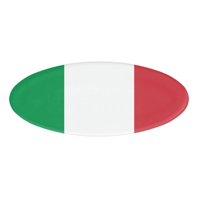 Etiqueta De Nombre Bandera de Italia (Anverso)