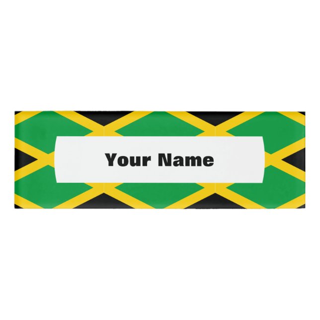 Etiqueta De Nombre Bandera de Jamaica (Anverso)
