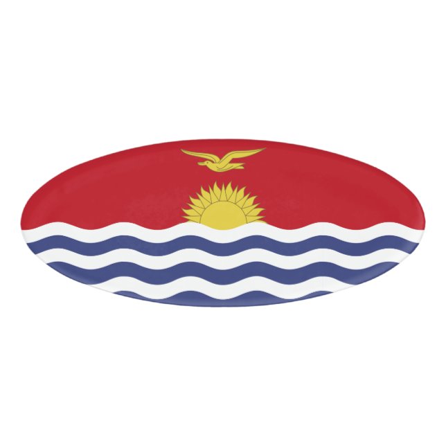 Etiqueta De Nombre Bandera de Kiribati (Anverso)