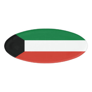 Etiqueta De Nombre Bandera de Kuwait