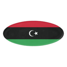 Etiqueta De Nombre Bandera de Libia