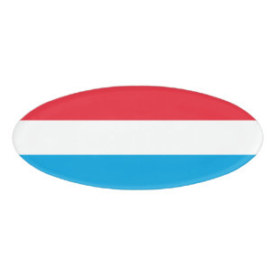 Etiqueta De Nombre Bandera de Luxemburgo