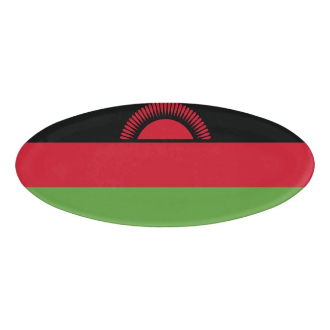 Etiqueta De Nombre Bandera de Malawi (Anverso)