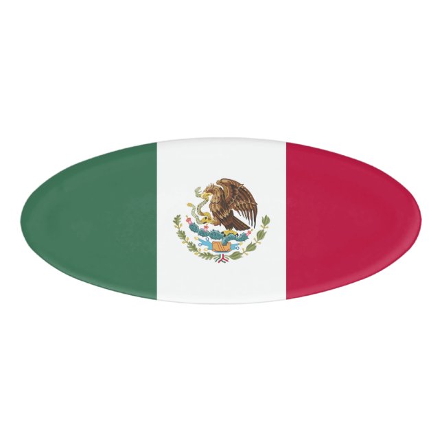 Etiqueta De Nombre Bandera de México (Anverso)