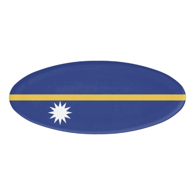 Etiqueta De Nombre Bandera de Nauru (Anverso)