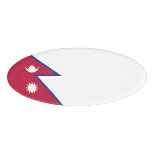 Etiqueta De Nombre bandera de Nepal
