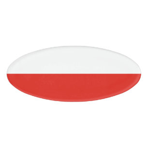 Etiqueta De Nombre Bandera de Polonia