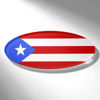 Etiqueta De Nombre bandera de Puerto Rico