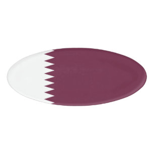 Etiqueta De Nombre Bandera de Qatar