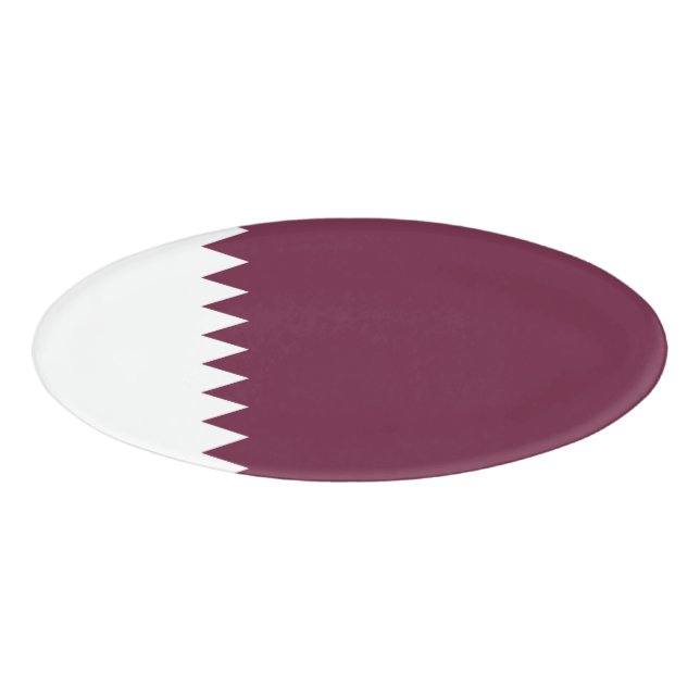 Etiqueta De Nombre Bandera de Qatar (Anverso)