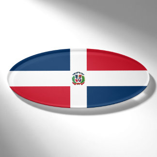 Etiqueta De Nombre Bandera de República Dominicana