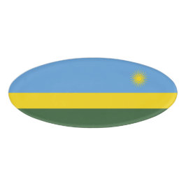 Etiqueta De Nombre Bandera de Ruanda